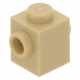 LEGO kocka 1x1 két oldalán egy-egy bütyökkel, sárgásbarna (47905)